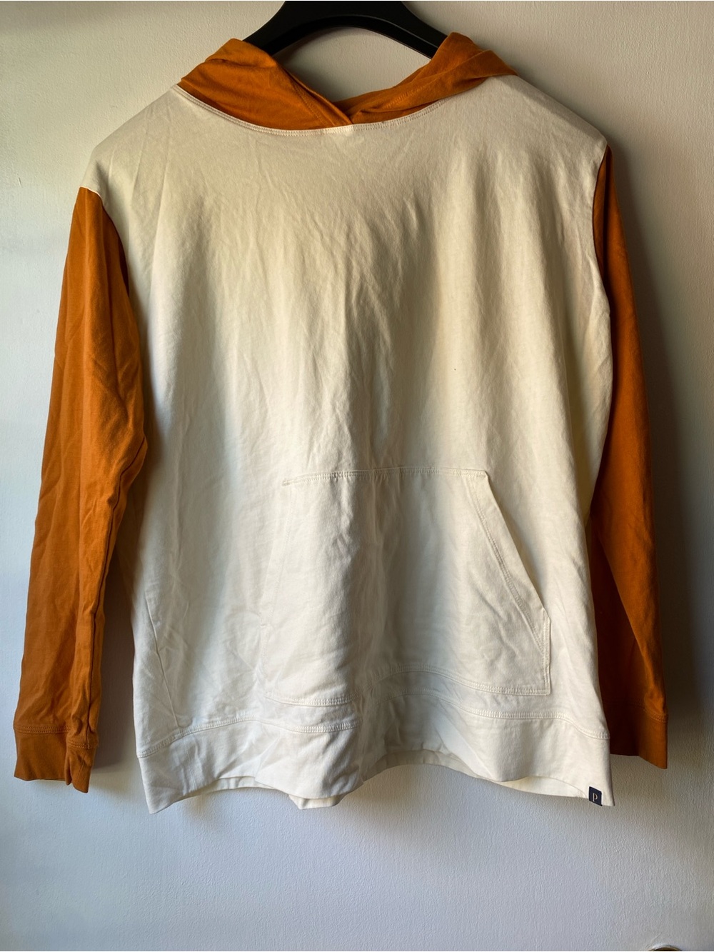 Pendleton Two-Tone Hooded Sweatshirt - Cream & Burnt Orange